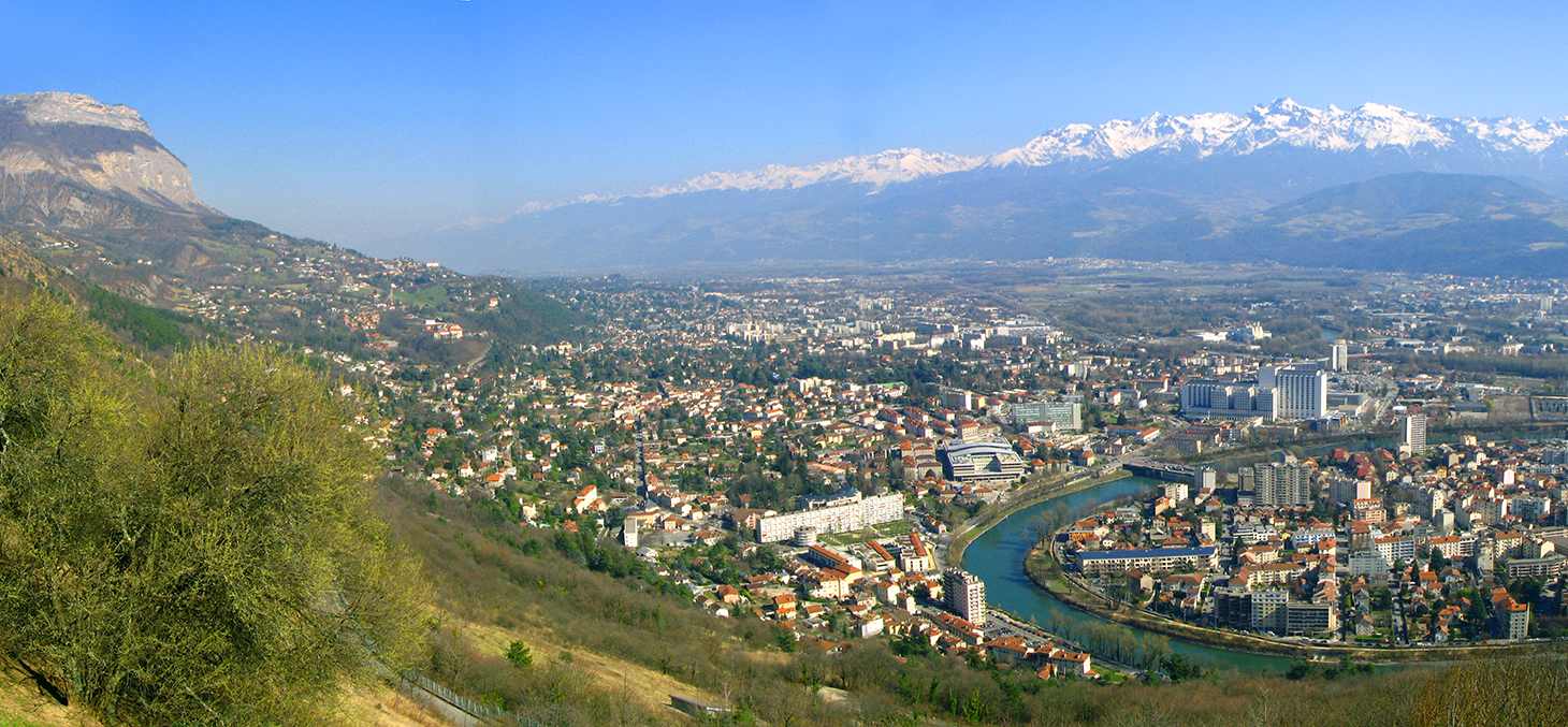 View over Grenoble valley